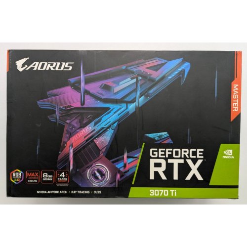 Відеокарта Gigabyte GeForce RTX 3070 Ti AORUS MASTER 8192MB (GV-N307TAORUS M-8GD) (Відновлено продавцем, 837642) купити в Україні: Київ, Львів, Хмельницький, Тернопіль, Івано-Франківськ | Перевірка сумісності, низька ціна, відгуки, характеристики від TELEMART фото