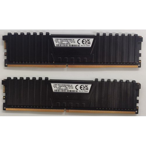 Озп Corsair DDR4 16GB (2x8GB) 3200Mhz Vengeance LPX (CMK16GX4M2B3200C16) Black (Відновлено продавцем, 837643) купити в Україні: Київ, Львів, Хмельницький, Тернопіль, Івано-Франківськ | Перевірка сумісності, низька ціна, відгуки, характеристики від TELEMART фото