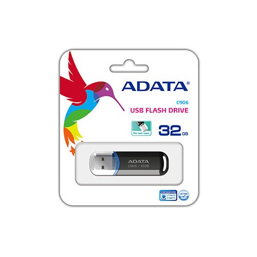 Фото Накопичувач A-Data C906 32GB USB 2.0 Black (AC906-32G-RBK)