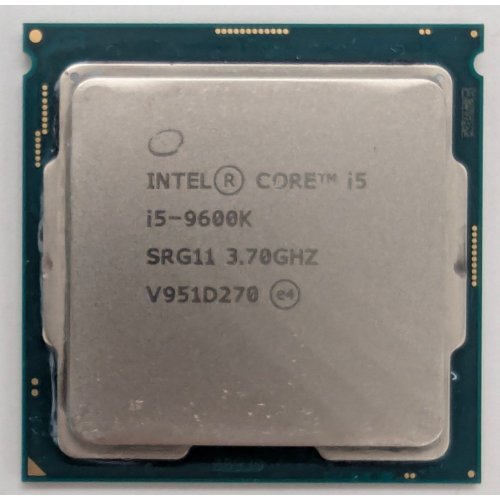 Процесор Intel Core i5-9600K 3.7(4.6)GHz 9MB s1151 Tray (CM8068403874404) (Відновлено продавцем, 837818) купити в Україні: Київ, Львів, Хмельницький, Тернопіль, Івано-Франківськ | Перевірка сумісності, низька ціна, відгуки, характеристики від TELEMART фото