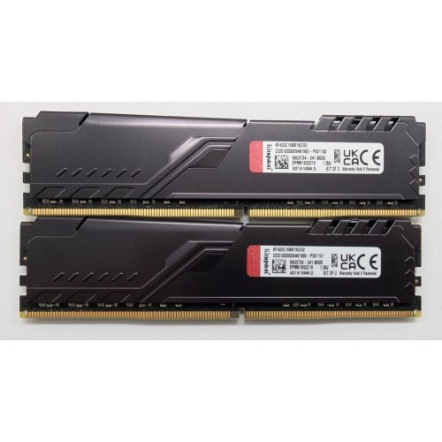 Озп Kingston DDR4 32GB (2x16GB) 3200Mhz FURY Beast Black (KF432C16BB1K2/32) (Відновлено продавцем, 837833) купити в Україні: Київ, Львів, Хмельницький, Тернопіль, Івано-Франківськ | Перевірка сумісності, низька ціна, відгуки, характеристики від TELEMART фото