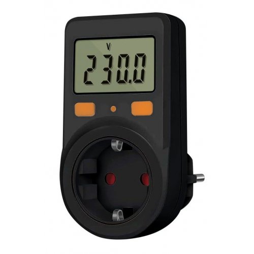 Енергометр цифровий ColorWay Power meter для розетки (CW-VM16-01D) Black купити в Україні: Київ, Львів, Хмельницький, Тернопіль, Івано-Франківськ | Низька ціна, відгуки, характеристики від TELEMART фото