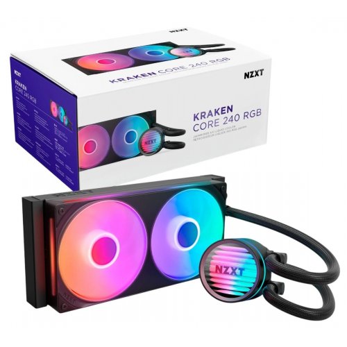 Готовая СВО NZXT Kraken Core 240 RGB (RL-KR24C-B1) Black купить в Украине: Киев, Днепр, Харьков, Одесса  | Проверка совместимости, низкая цена, отзывы, характеристики от TELEMART фото