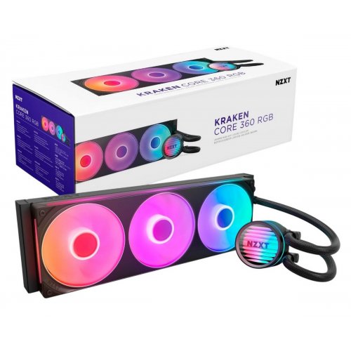 Готовая СВО NZXT Kraken Core 360 RGB (RL-KR36C-B1) Black купить в Украине: Киев, Днепр, Харьков, Одесса  | Проверка совместимости, низкая цена, отзывы, характеристики от TELEMART фото