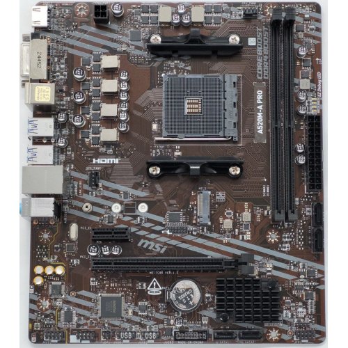 Материнская плата MSI A520M-A PRO (sAM4, AMD A520) (Восстановлено продавцом, 837889) купить в Украине: Киев, Днепр, Харьков, Одесса  | Проверка совместимости, низкая цена, отзывы, характеристики от TELEMART фото