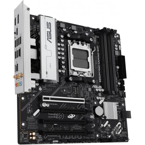 Уцінка материнська плата Asus B850M MAX GAMING WIFI (sAM5, AMD B850) (Сліди використання, 837890) купити в Україні: Київ, Львів, Хмельницький, Тернопіль, Івано-Франківськ | Перевірка сумісності, низька ціна, відгуки, характеристики від TELEMART фото