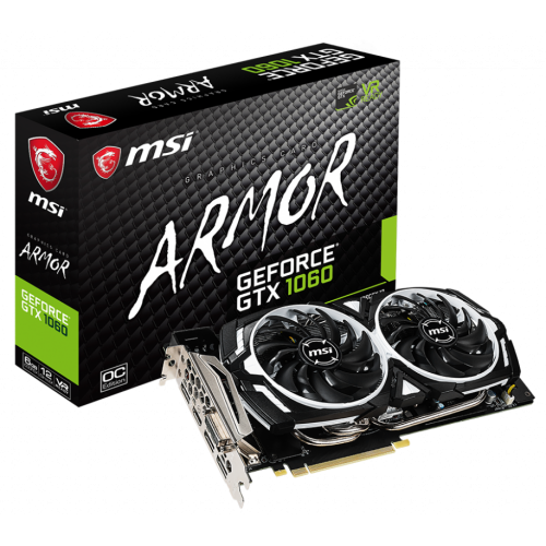 Видеокарта MSI GeForce GTX 1060 Armor OC 6144MB GDDR5X (GTX 1060 ARMOR 6GD5X OC) (Восстановлено продавцом, 837892) купить в Украине: Киев, Днепр, Харьков, Одесса  | Проверка совместимости, низкая цена, отзывы, характеристики от TELEMART фото