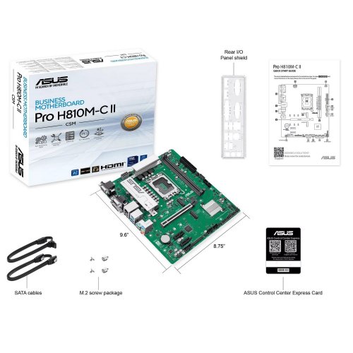 Материнська плата Asus Pro H810M-C II-CSM (s1851, Intel H810) купити в Україні: Київ, Львів, Хмельницький, Тернопіль, Івано-Франківськ | Перевірка сумісності, низька ціна, відгуки, характеристики від TELEMART фото