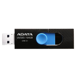 Фото Накопитель A-Data UV320 64GB USB 3.1 Black/Blue (AUV320-64G-RBKBL)