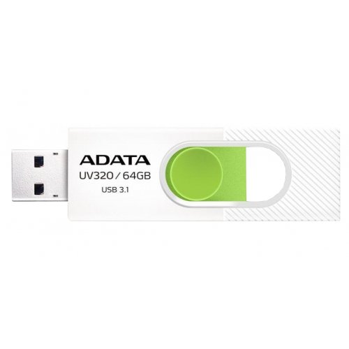 Купить Накопитель A-Data UV320 64GB USB 3.1 White/Green (AUV320-64G-RWHGN) - цена в Харькове, Киеве, Днепре, Одессе
в интернет-магазине Telemart фото
