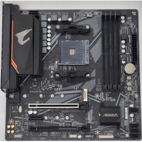 Материнська плата Gigabyte B550M AORUS ELITE (sAM4, AMD B550) (Відновлено продавцем, 837956) купити в Україні: Київ, Львів, Хмельницький, Тернопіль, Івано-Франківськ | Перевірка сумісності, низька ціна, відгуки, характеристики від TELEMART фото