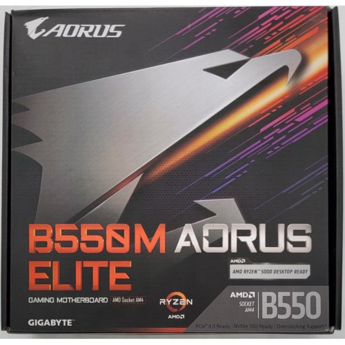 Материнська плата Gigabyte B550M AORUS ELITE (sAM4, AMD B550) (Відновлено продавцем, 837956) купити в Україні: Київ, Львів, Хмельницький, Тернопіль, Івано-Франківськ | Перевірка сумісності, низька ціна, відгуки, характеристики від TELEMART фото