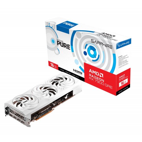 Відеокарта Sapphire Radeon RX 7900 GRE PURE 16384MB (11325-03-20G) (Відновлено продавцем, 837958) купити в Україні: Київ, Львів, Хмельницький, Тернопіль, Івано-Франківськ | Перевірка сумісності, низька ціна, відгуки, характеристики від TELEMART фото