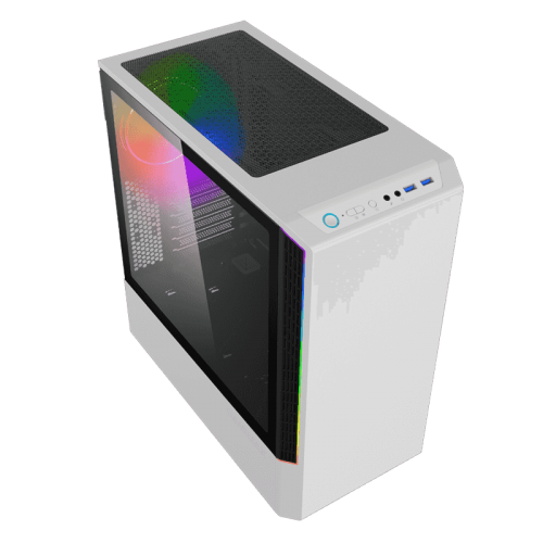 Корпус GAMEMAX T802 Panda ARGB Tempered Glass без БЖ White (Відновлено продавцем, 837966) купити в Україні: Київ, Львів, Хмельницький, Тернопіль, Івано-Франківськ | Перевірка сумісності, низька ціна, відгуки, характеристики від TELEMART фото