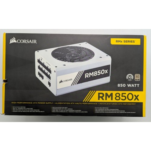 Блок питания Corsair RM850x White 850W (CP-9020156-EU) (Восстановлено продавцом, 837968) купить в Украине: Киев, Днепр, Харьков, Одесса  | Проверка совместимости, низкая цена, отзывы, характеристики от TELEMART фото