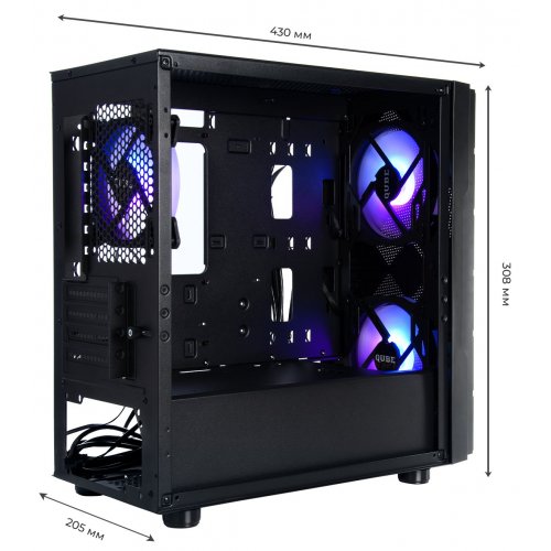 Корпус QUBE Impact ARGB Tempered Glass без БП (IMPACT_FMNU3) Black (Восстановлено продавцом, 837970) купить в Украине: Киев, Днепр, Харьков, Одесса  | Проверка совместимости, низкая цена, отзывы, характеристики от TELEMART фото
