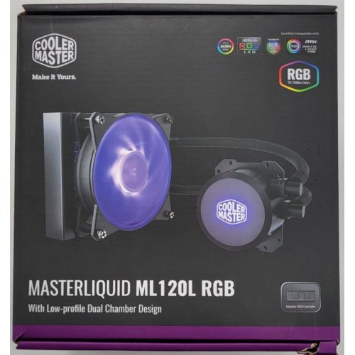 Сво Cooler Master MasterLiquid ML120L RGB (MLW-D12M-A20PC-R1) (Восстановлено продавцом, 838014) купить в Украине: Киев, Днепр, Харьков, Одесса  | Проверка совместимости, низкая цена, отзывы, характеристики от TELEMART фото