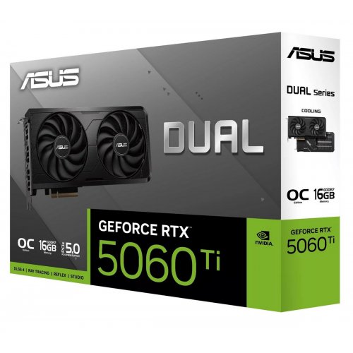 Відеокарта Asus Dual GeForce RTX 5060 Ti EVO OC 16384MB (DUAL-RTX5060TI-O16G-EVO) купити в Україні: Київ, Львів, Хмельницький, Тернопіль, Івано-Франківськ | Перевірка сумісності, низька ціна, відгуки, характеристики від TELEMART фото