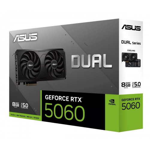 Відеокарта Asus Dual GeForce RTX 5060 EVO 8192MB (DUAL-RTX5060-8G-EVO) купити в Україні: Київ, Львів, Хмельницький, Тернопіль, Івано-Франківськ | Перевірка сумісності, низька ціна, відгуки, характеристики від TELEMART фото