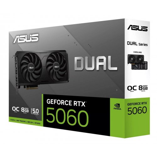 Видеокарта Asus Dual GeForce RTX 5060 EVO OC 8192MB (DUAL-RTX5060-O8G-EVO) купить в Украине: Киев, Днепр, Харьков, Одесса  | Проверка совместимости, низкая цена, отзывы, характеристики от TELEMART фото