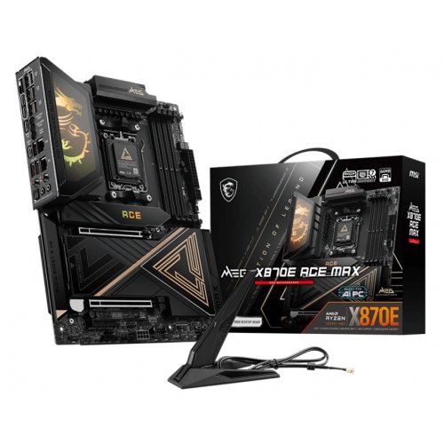 Материнська плата MSI MEG X870E ACE MAX (sAM5, AMD X870E) купити в Україні: Київ, Львів, Хмельницький, Тернопіль, Івано-Франківськ | Перевірка сумісності, низька ціна, відгуки, характеристики від TELEMART фото