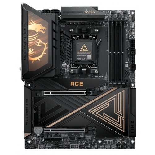 Материнська плата MSI MEG X870E ACE MAX (sAM5, AMD X870E) купити в Україні: Київ, Львів, Хмельницький, Тернопіль, Івано-Франківськ | Перевірка сумісності, низька ціна, відгуки, характеристики від TELEMART фото