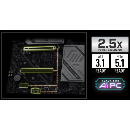 Материнська плата MSI MAG X870E GAMING MAX WIFI (sAM5, AMD X870E) купити в Україні: Київ, Львів, Хмельницький, Тернопіль, Івано-Франківськ | Перевірка сумісності, низька ціна, відгуки, характеристики від TELEMART фото