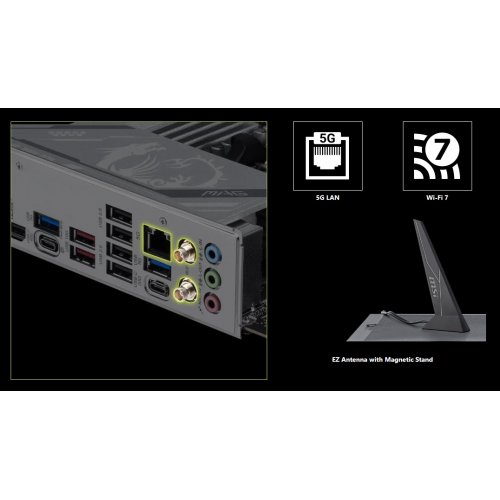 Материнська плата MSI MAG X870E GAMING MAX WIFI (sAM5, AMD X870E) купити в Україні: Київ, Львів, Хмельницький, Тернопіль, Івано-Франківськ | Перевірка сумісності, низька ціна, відгуки, характеристики від TELEMART фото