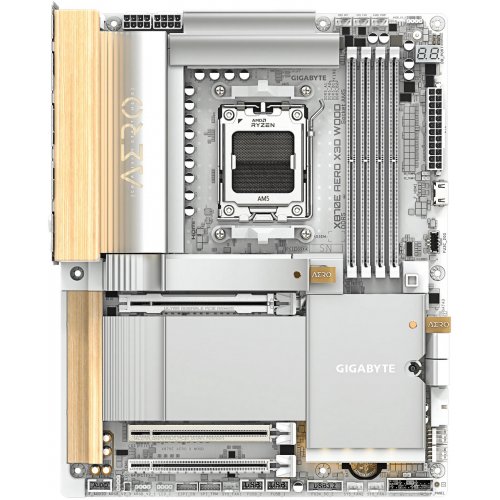 Материнська плата Gigabyte X870E AERO X3D WOOD (sAM5, AMD X870E) купити в Україні: Київ, Львів, Хмельницький, Тернопіль, Івано-Франківськ | Перевірка сумісності, низька ціна, відгуки, характеристики від TELEMART фото