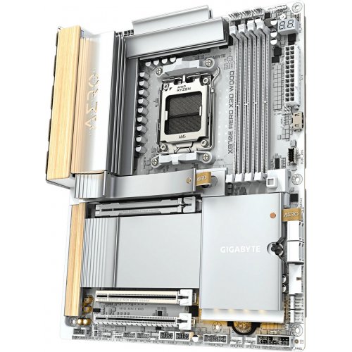 Материнська плата Gigabyte X870E AERO X3D WOOD (sAM5, AMD X870E) купити в Україні: Київ, Львів, Хмельницький, Тернопіль, Івано-Франківськ | Перевірка сумісності, низька ціна, відгуки, характеристики від TELEMART фото