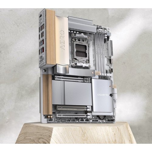 Материнська плата Gigabyte X870E AERO X3D WOOD (sAM5, AMD X870E) купити в Україні: Київ, Львів, Хмельницький, Тернопіль, Івано-Франківськ | Перевірка сумісності, низька ціна, відгуки, характеристики від TELEMART фото