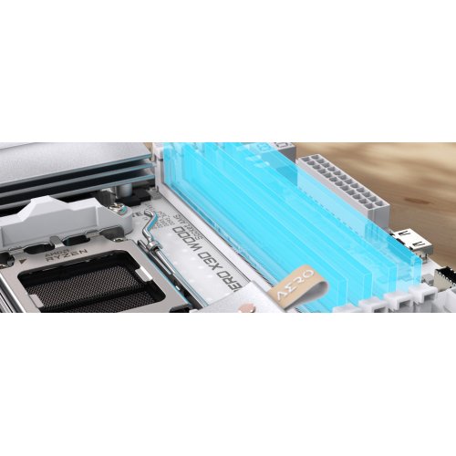 Материнська плата Gigabyte X870E AERO X3D WOOD (sAM5, AMD X870E) купити в Україні: Київ, Львів, Хмельницький, Тернопіль, Івано-Франківськ | Перевірка сумісності, низька ціна, відгуки, характеристики від TELEMART фото