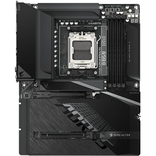 Материнська плата Gigabyte B850 AORUS STEALTH (sAM5, AMD B850) купити в Україні: Київ, Львів, Хмельницький, Тернопіль, Івано-Франківськ | Перевірка сумісності, низька ціна, відгуки, характеристики від TELEMART фото