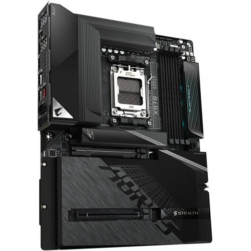 Материнська плата Gigabyte X870 AORUS STEALTH (sAM5, AMD X870) купити в Україні: Київ, Львів, Хмельницький, Тернопіль, Івано-Франківськ | Перевірка сумісності, низька ціна, відгуки, характеристики від TELEMART фото