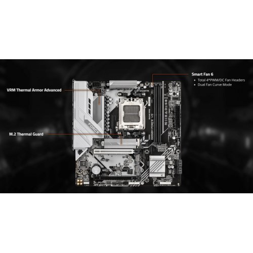 Материнська плата Gigabyte B850M FORCE V2 (sAM5, AMD B850) купити в Україні: Київ, Львів, Хмельницький, Тернопіль, Івано-Франківськ | Перевірка сумісності, низька ціна, відгуки, характеристики від TELEMART фото