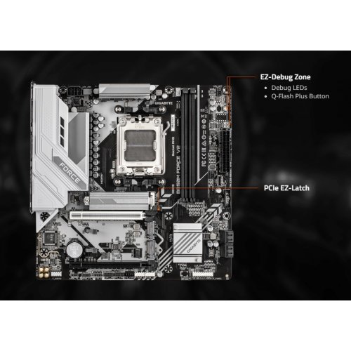 Материнська плата Gigabyte B850M FORCE V2 (sAM5, AMD B850) купити в Україні: Київ, Львів, Хмельницький, Тернопіль, Івано-Франківськ | Перевірка сумісності, низька ціна, відгуки, характеристики від TELEMART фото