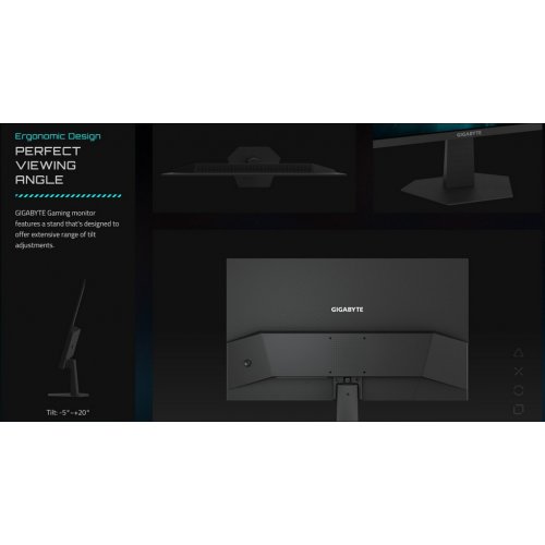 Монитор Gigabyte 23.8" GS24F14 Black купить в Украине: Киев, Днепр, Харьков, Одесса  | Низкая цена, отзывы, характеристики от TELEMART фото