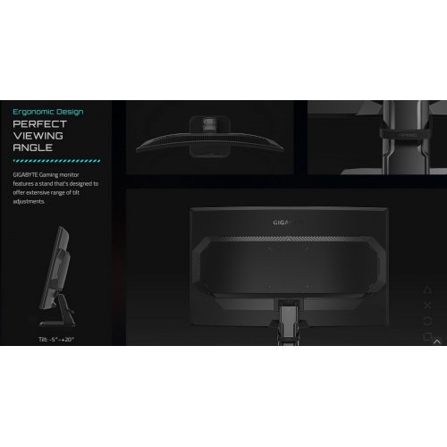 Монитор Gigabyte 27" GS27FCA Black купить в Украине: Киев, Днепр, Харьков, Одесса  | Низкая цена, отзывы, характеристики от TELEMART фото