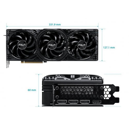 Відеокарта Palit GeForce RTX 5080 GamingPro OC V1 16384MB (NE75080S19T2-GB2031Y) купити в Україні: Київ, Львів, Хмельницький, Тернопіль, Івано-Франківськ | Перевірка сумісності, низька ціна, відгуки, характеристики від TELEMART фото