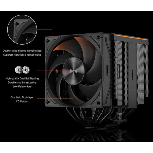 Кулер PCCooler RZ620 Pro TC Black купить в Украине: Киев, Днепр, Харьков, Одесса  | Проверка совместимости, низкая цена, отзывы, характеристики от TELEMART фото