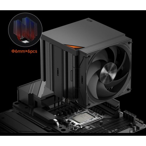 Кулер PCCooler RZ620 Pro TC Black купить в Украине: Киев, Днепр, Харьков, Одесса  | Проверка совместимости, низкая цена, отзывы, характеристики от TELEMART фото
