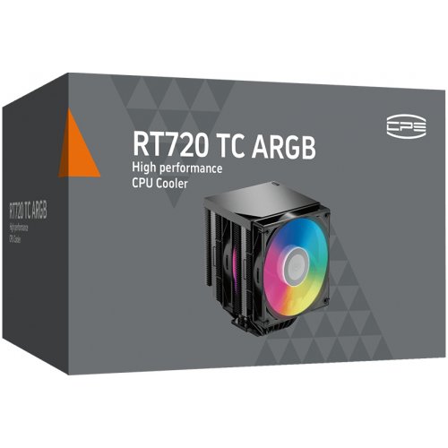 Кулер PCCooler RT720 TC ARGB Black купить в Украине: Киев, Днепр, Харьков, Одесса  | Проверка совместимости, низкая цена, отзывы, характеристики от TELEMART фото