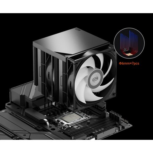 Кулер PCCooler RT720 TC ARGB Black купить в Украине: Киев, Днепр, Харьков, Одесса  | Проверка совместимости, низкая цена, отзывы, характеристики от TELEMART фото