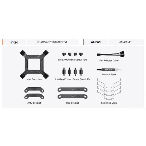Кулер PCCooler RT720 TC ARGB White купить в Украине: Киев, Днепр, Харьков, Одесса  | Проверка совместимости, низкая цена, отзывы, характеристики от TELEMART фото