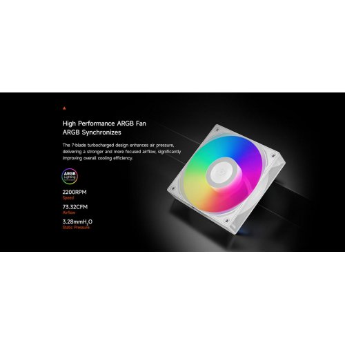 Кулер PCCooler RT720 TC ARGB White купить в Украине: Киев, Днепр, Харьков, Одесса  | Проверка совместимости, низкая цена, отзывы, характеристики от TELEMART фото