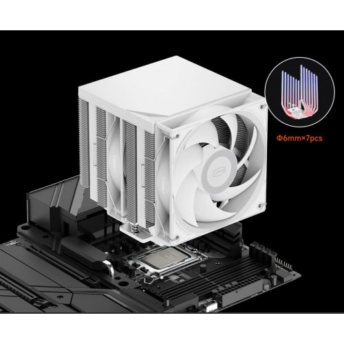 Кулер PCCooler RT720 TC ARGB White купить в Украине: Киев, Днепр, Харьков, Одесса  | Проверка совместимости, низкая цена, отзывы, характеристики от TELEMART фото