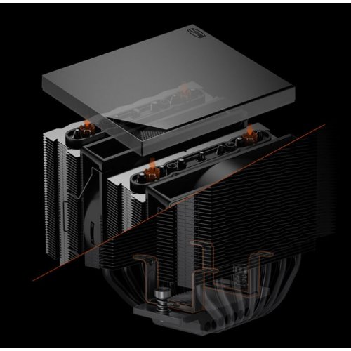 Кулер PCCooler RT720 TC Black купить в Украине: Киев, Днепр, Харьков, Одесса  | Проверка совместимости, низкая цена, отзывы, характеристики от TELEMART фото