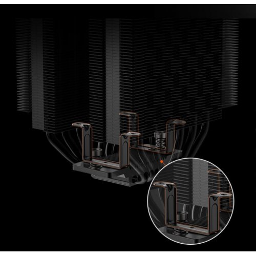Кулер PCCooler RT620 Pro Digital Black купить в Украине: Киев, Днепр, Харьков, Одесса  | Проверка совместимости, низкая цена, отзывы, характеристики от TELEMART фото