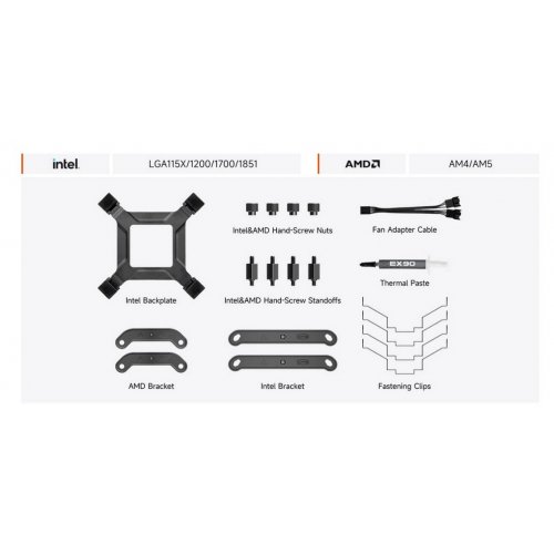 Кулер PCCooler RT620 Pro TC ARGB Black купить в Украине: Киев, Днепр, Харьков, Одесса  | Проверка совместимости, низкая цена, отзывы, характеристики от TELEMART фото