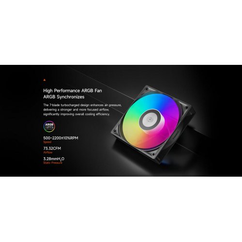 Кулер PCCooler RT620 Pro TC ARGB Black купить в Украине: Киев, Днепр, Харьков, Одесса  | Проверка совместимости, низкая цена, отзывы, характеристики от TELEMART фото